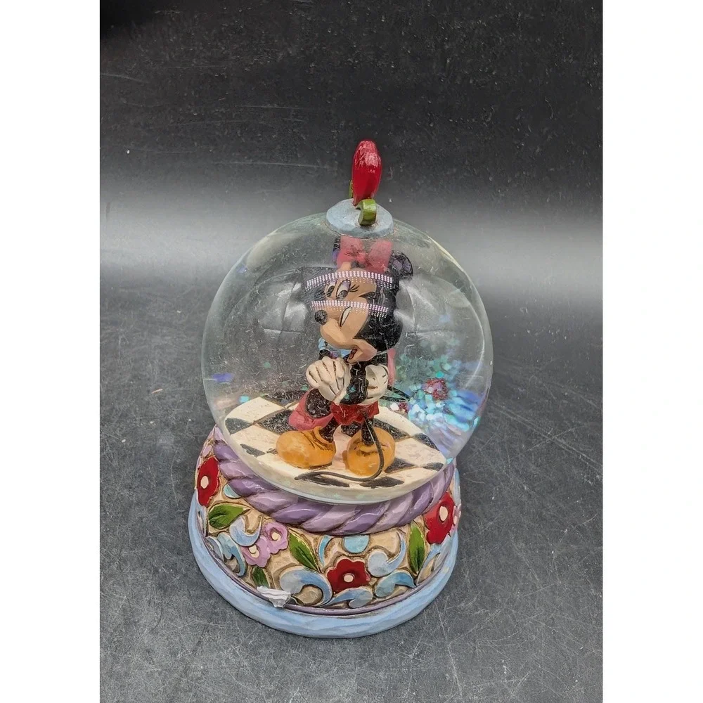 Jim Shore Disney Traditions Mickey Minnie Spring Jitterbug Snow Globe 4015350